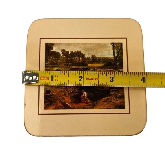 Vintage John Constable 6 English Art Print Coasters Mats Square 4" Cork-Backed - Picture 9 of 12